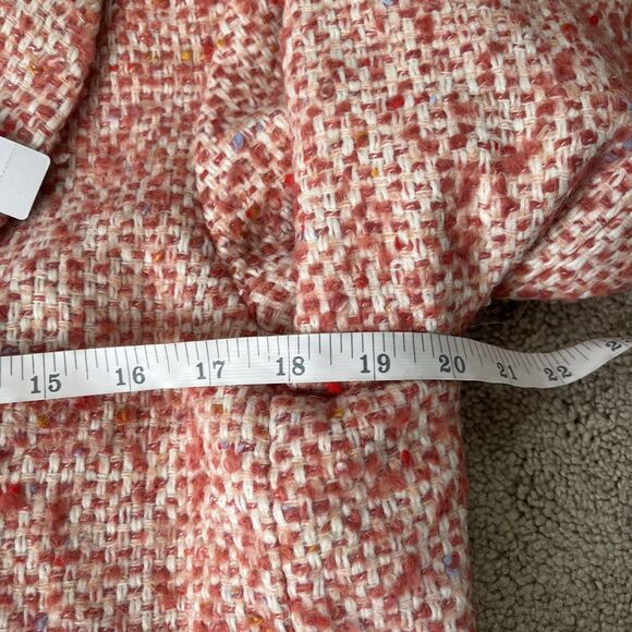 J Crew Nalya Daphne Italian Tweed Topcoat Womens 8 Guava Pink Peacoat Classic - Picture 4 of 8